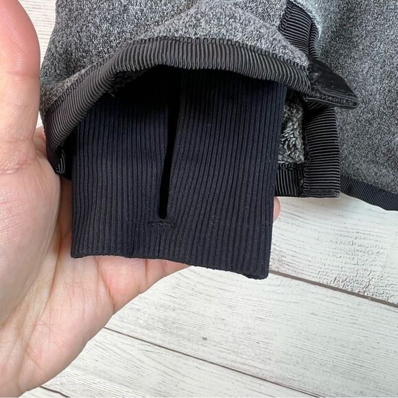 Ivivva Lululemon Girls Big Business Asymmetric Wrap Jacket Size 12 Gray Fleece - Picture 6 of 14